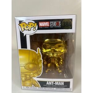 Marvel Studios The First Ten Years Ant-Man Gold Chrome Funko Pop 384 MCU 10th